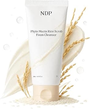 NATURAL DERMA PROJECT Rice Mochi Deep Face Wash - Korean Rice Foam Cleanser for Sensitive Skin, Phyto Mucin Hydrating, pH 5.5 Barrier Safe, Vegan Skincare, 4.05 fl oz, NDP على Amazon.ae - متتبع الأسعار