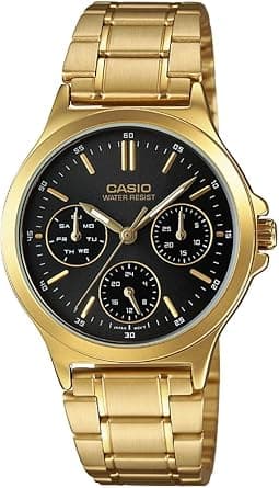 Casio Women'S Black Dial Stainless Steel Band Watch Ltp V300D 1Audf - Amazon.sa Price Tracker