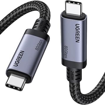 UGREEN 240W USB C Cable 1M, USB4 Gen4 80Gbps Type C Cord 8K Video Output | Professional full function for charging/video/data transfer,80Gbps Data Transfer,240W fast charging,High-End Aluminum Alloy على Amazon.ae - متتبع الأسعار