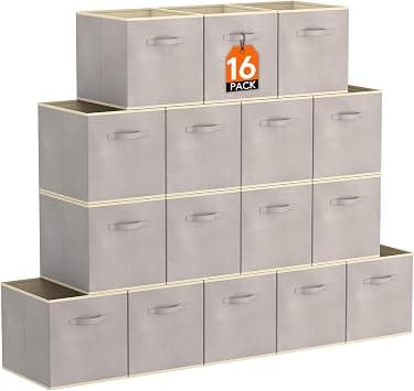 Lifewit Storage Cubes, 11 Inch Organizer Bins, 18L Light Gray, 16 Packs على Amazon.ae - متتبع الأسعار