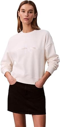 Calvin Klein Women's Monogram Logo Crewneck on Amazon.ae - Price Tracker