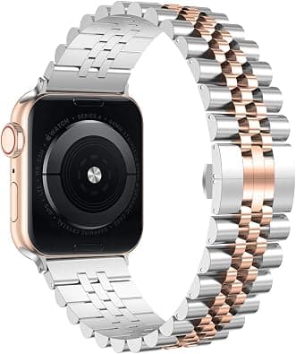 Wolait Compatible with Apple Watch Ultra 2 Band 49mm 46mm 45mm 44mm 42mm 41mm 40mm 38mm, Stainless Steel Heavy Band with Butterfly Folding Clasp Link Bracelet for iWatch Ultra Series 10/9/8/7/6Men - Amazon.sa Price Tracker