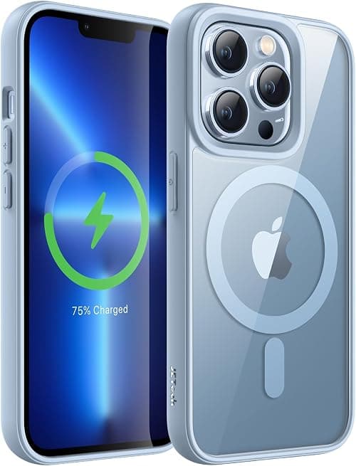 JETech Magnetic Case for iPhone 13 Pro Max 6.7-Inch Compatible with MagSafe, Shockproof Phone Bumper Cover, Solid Color Matte TPU Frame, Anti-Scratch Clear Back (Sierra Blue) on Amazon - Best Deal Finder