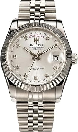 Mens Wrist Watches with Day and Date Luxury Quartz Waterproof Watch on Amazon.ae - Price Tracker