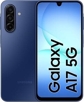 Samsung Galaxy A17 5G Smartphone | 6.7" Super AMOLED 90Hz Display | 50MP OIS Triple Camera | Exynos 1330 | 5000mAh Battery | Android 15 One UI 7 | 8GB RAM 256GB Storage | 25W Fast Chargin (Blue) on Amazon.sa - Price Tracker