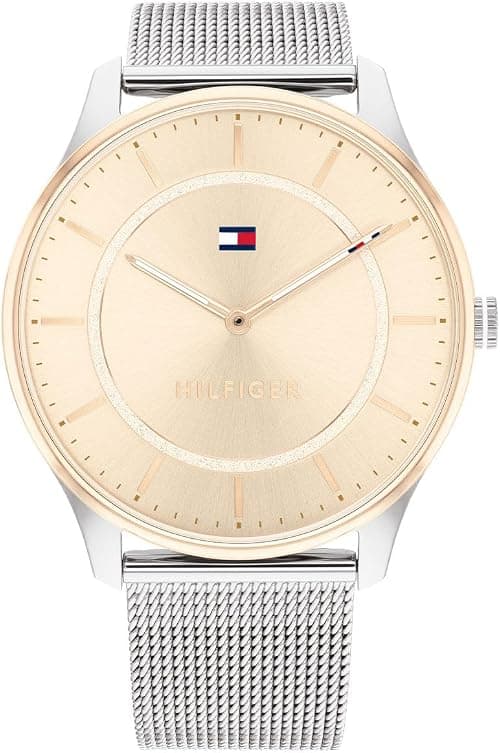 Tommy Hilfiger Women's Light Carnation Gold Dial Stainless Steel Watch - 1782530 on Amazon - Best Deal Finder