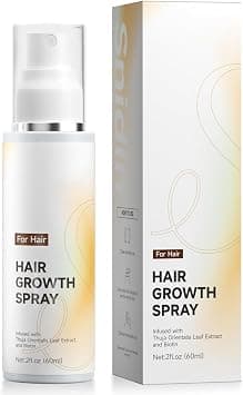 Hair Growth Spray, With Rosemary Oil and Biotin, Non-Greasy, Helps Prevent Hair Thinning & Hair Loss, for Scalp, 60ml Bottle on Amazon - Best Deal Finder