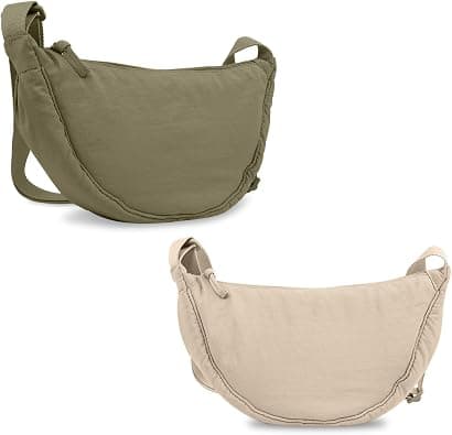 Small Nylon Crescent Crossbody Bag for Women Men Trendy,Travel Sling Bag on Amazon - Best Deal Finder
