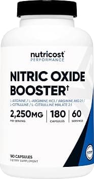 Nutricost Nitric Oxide Booster 2250mg, 180 Capsules - 750mg Per Casule, 60 Servings - Gluten Free and Non-GMO on Amazon.ae - Price Tracker