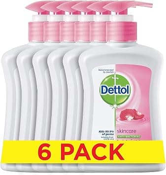 Dettol Skincare Hand Wash - Pack of 6 Pcs (6 x 200 ml) on Amazon - Best Deal Finder