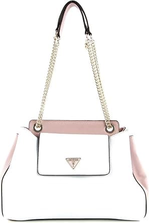 Guess Sandrine Shoulder Satchel Bag For Women, White Multi on Amazon.ae - Price Tracker