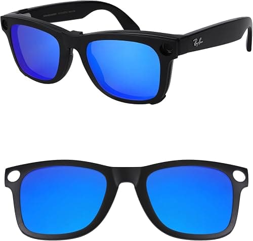 Polarized External Mount Clip-on Sunglasses for Ray-Ban Meta Wayfarer RW4008 & Gen 2 RW4012 Large 53-22 على Amazon.ae - متتبع الأسعار