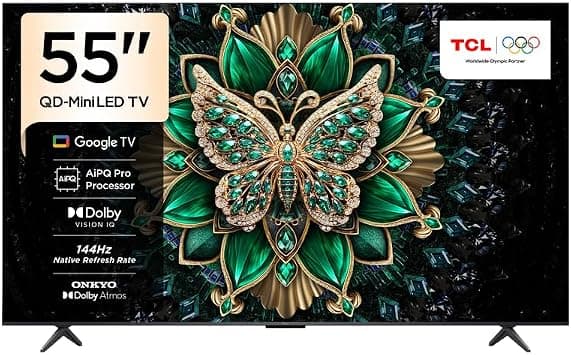 TCL 55 Inch C61K Premium QD-MiniLED 4K Smart Google TV (2026 Model) - TCL 55C61K 4K Television with AiPQ Pro Processor, HVA Panel, ONKYO 2.1 Hi-Fi System, Pro Gaming Experience, 144Hz Refresh Rate on Amazon.ae - Price Tracker