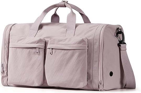 Gym Bag Duffle Bag for Travel: Gym Bag for Women Men Gym Bag With Shoe Compartment - 3 in 1 Carry on Bag Travel Duffel Bags with Trolley Sleeve - Lightweight Travel Bag Sports Bag (Soft Pink) on Amazon.ae - Price Tracker