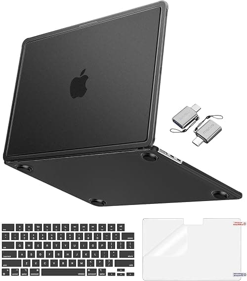 MOSISO Compatible with MacBook Air 13 inch Case M5 M4 M3 M2, Black على Amazon.ae - متتبع الأسعار