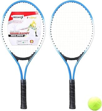 Tennis Racket and Ball Set Kids, 21 inch Aluminum Alloy Tennis Racquets Junior Set for 2 Player, Outdoor Recreational Sport Garden Game, Tennis Training Equipment for Kids Boys Girls on Amazon.ae - Price Tracker