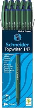 Schneider Topwriter 147 Pens Color : Blue, 10 Pieces Item Weight 118 g Package Dimensions 6.1 x 2.4 x 3.8 cm Shipping Weight 118 g Brand : Name Schneider on Amazon.sa - Price Tracker