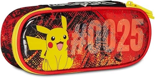 SEVEN Pencil Case School Round Plus - Pokemon - Pikachu - Yellow Red - Pencil Case for School with a Zip with Inner Organiser, Elastic Loops - School Backpack Accessories -, multicoloured, on Amazon.ae - Price Tracker