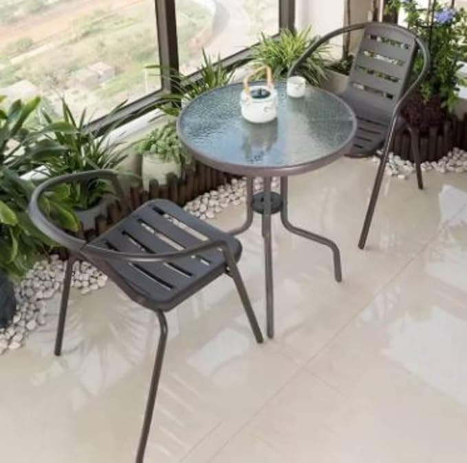 Stylish 3-Piece Garden Dining Set: Anthracite & Brown Poly Rattan Patio Furniture – Perfect for Outdoor Dining & Balcony Retreats on Amazon.ae - Price Tracker