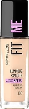 Maybelline New York Fit Me! Liquid Make-Up No. 105 Natural Ivory, Liquid Make-Up, Skin Tone Foundation, Natural Finish, Light Glow on Amazon.ae - Price Tracker