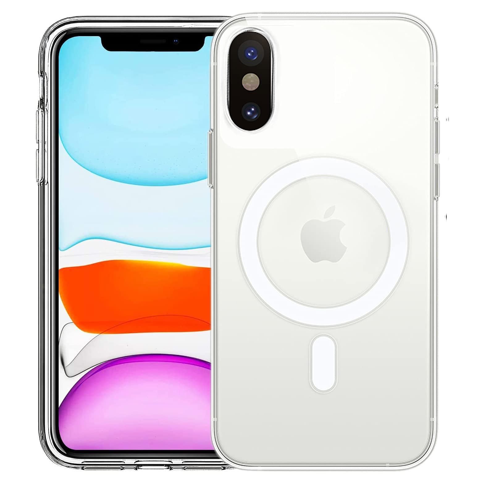 AWH HVDI Clear Magnetic Case for iPhone X/Xs with Mag-Safe Wireless Charging, Soft Silicone TPU Bumper Cover, Thin Slim Fit Hard Back Shockproof Anti-Yellow Protective Case for iPhone Xs/X(5.8 inch) on Amazon.ae - Price Tracker