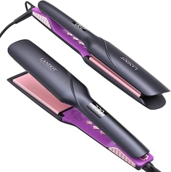 LANDOT Wide Flat Iron for Fast Straightening Thick/Long/Coarse Hair: 1-3/4 Inch Wide Plates, Dual Voltage & Adjustable Heat on Amazon.ae - Price Tracker