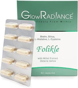 Glow Radiance Folikle For Stronger and Healthier Hair -60 Caps على Amazon.ae - متتبع الأسعار
