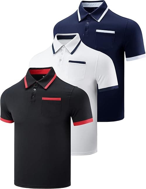 Liberty Imports mens Golf Shirts With Pockets Polo Shirt on Amazon.ae - Price Tracker