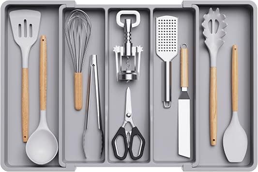 Lifewit Utensil Organizer for Kitchen Drawers, Expandable Utensil Tray على Amazon.ae - متتبع الأسعار