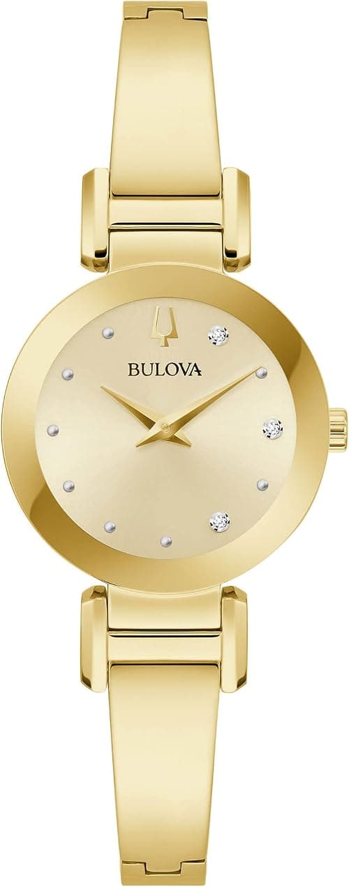 Bulova Marc Anthony Ladies Modern Diamond Stainless Steel Bangle Bracelet Watch on Amazon - Best Deal Finder