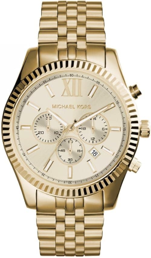 Michael Kors Lexington Watch for Men, Chronograph movement with Stainless steel or Leather strap on Amazon.ae - Price Tracker