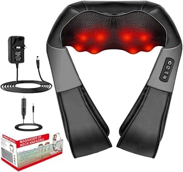 CLOUDFOUR Shiatsu Neck and Back Massager with Soothing Heat, Deep Tissue Kneading Massage Pillow for Muscle Pain Relief, Portable Massager Shoulder, Leg, Body Suitable for Travel, Home, Office & Car on Amazon.ae - Price Tracker