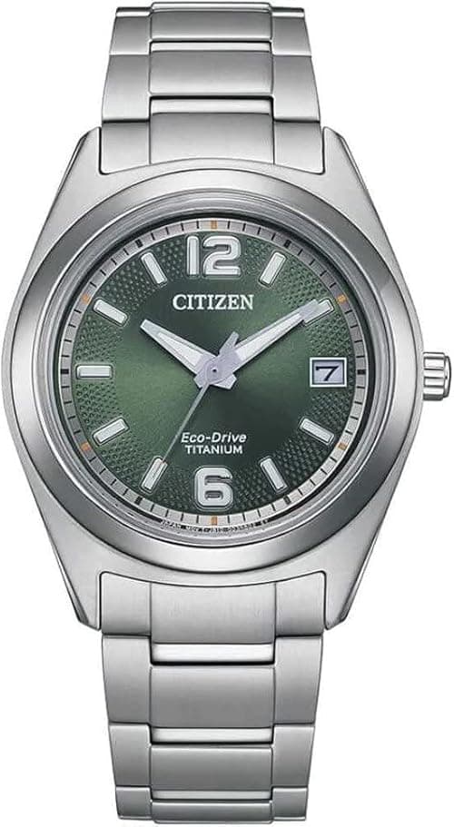 Citizen Women's Analogue Eco-Drive Watch with Titanium Strap FE6151-82X, Green, Modern on Amazon.ae - Price Tracker