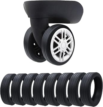 Nalacal 16Pc Luggage Wheel Covers-Carry On Suitcase Wheels Protector/Luggage Caster Cover For Repair Bag Parts Spinner Casters Travel Customs/Black on Amazon.ae - Price Tracker