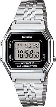Casio Women's Watch - LA680WA-1DF Black Dial, Silver Band on Amazon.ae - Price Tracker