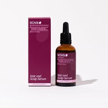 SOVA Anti-Hair Loss Serum – Hair Growth & Density Support – DHT Blocker with Capixyl™, AnaGain™ & Gluadin® – Scalp Serum for Women – Thicker, Fuller, Stronger Hair – 50 ml على Amazon.ae - متتبع الأسعار