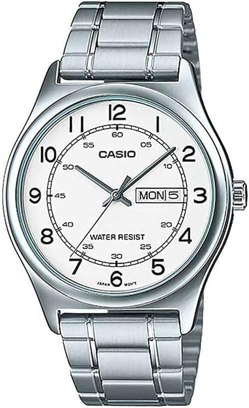 Casio Men's Silver Dial Leather Analog Watch on Amazon.sa - Price Tracker