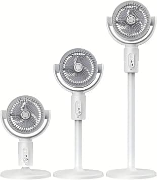 Air Circulation Fan Rechargeable, Portable F1 Circulation Fan 3 In 1 Remote control, With Five Adjustable Speed, Type-C and Energy-Saving, colour white on Amazon.ae - Price Tracker