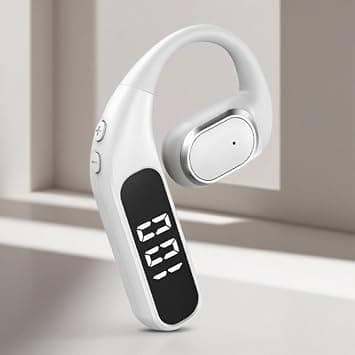 Single-Ear Bluetooth Headset with Bluetooth 5.5, ENC Noise Cancellation, HiFi Sound Quality, and 360° ACS Panoramic Audio. Compatible with Both Android and Apple Devices,F62(White). on Amazon.ae - Price Tracker