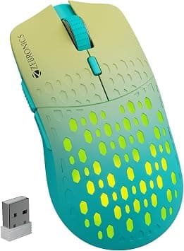 ZEBRONICS Newly Launched Marine Wireless Gaming Mouse with Rechargeable Battery, BT + 2.4GHz, 6 Buttons, 4 DPI, 1000/1600/2400/3200, Comfortable & Ergonomic Design, Multicolor LED Lights (Green) on Amazon - Best Deal Finder