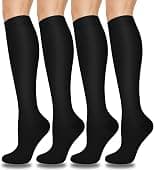 4 Pairs Copper Compression Socks for Women & Men Circulation 15-20 mmHg - Best Support for Nurses, Running - متتبع أسعار Amazon.sa