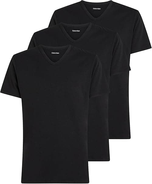 Calvin Klein Mens S/S V NECK 3PK Underwear Tops on Amazon.ae - Price Tracker