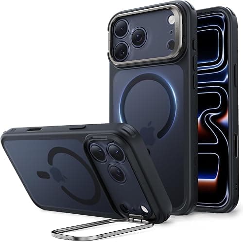 ESR for iPhone 17 Pro Max Case with Stand, Camera Control Cover Compatible with MagSafe, Military-Grade Drop Protection Magnetic Phone Case, Scratch-Resistant Back Cover,Frosted Black على Amazon.ae - متتبع الأسعار