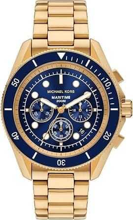 Michael Kors MK9202 Maritime Chronograph Stainless Steel Watch for Men, Gold على Amazon.ae - متتبع الأسعار