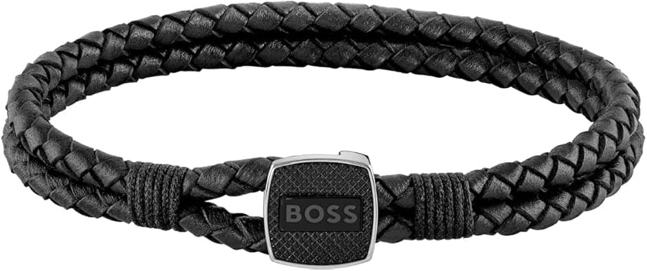 BOSS Jewelry Men's SEAL Collection Bracelet available in Black or Brown on Amazon.ae - Price Tracker
