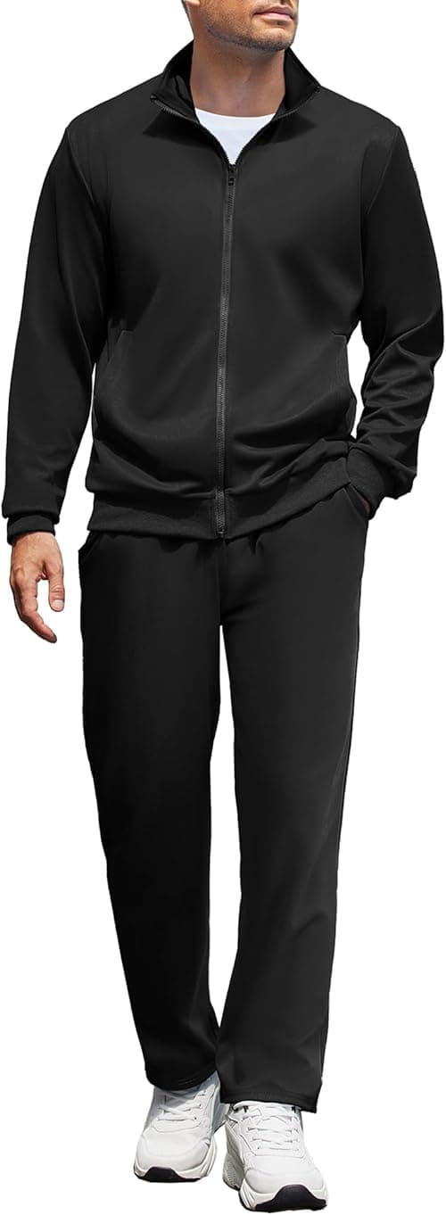 COOFANDY Men's Tracksuits Casual Sweatsuit 2 Piece Full Zip Athletic Jogging Suit Sets Sport Sweat Suit on Amazon.ae - Price Tracker
