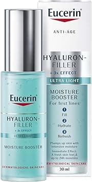Eucerin Hyaluron Filler Anti-Aging Moisture Booster Face Gel Moisturizer with Hyaluronic Acid and Glycerin, Lightweight Formula, Plumps up Fine Lines, Immediate Hydration For All Skin Types, 30ml on Amazon.ae - Price Tracker