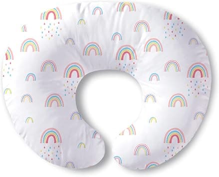Plushii Nursing Pillow and Positioner, Breastfeeding, Bottle Feeding, Baby Sitting Support with Removable Ultra Soft Cover, Tummy Time Support for Baby Girls, Rainbow on Amazon.ae - Price Tracker