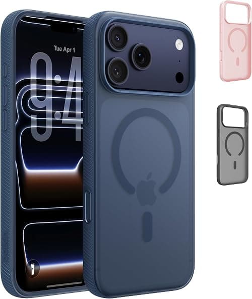 Belkin SheerForce Grip MagSafe Compatible iPhone 17 Pro Max Case with Slim Design & Anti-Slip Side Lines - Magnetic, Transparent, & Shockproof Protective iPhone Case - Blue on Amazon.ae - Price Tracker