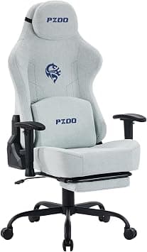 PZDO Gaming Chair Ergonomic Gaming Chairs with Footrest & Lumbar Support, Fabric Computer Chair Reclining Gamer Chair, Big Tall Pc Office Chair for Adults, Heavy People, 350 lbs, Teens, Light Grey on Amazon.ae - Price Tracker